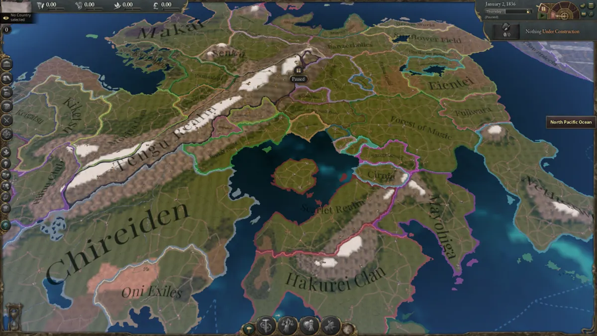 Terrain map of Gensokyo